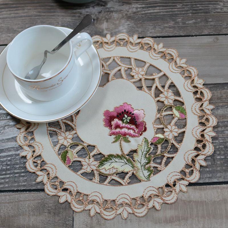 Европейская вышивка розами салфетка для стола свадебная рождественская салфетка для стола кухонное украшение стола и аксессуары