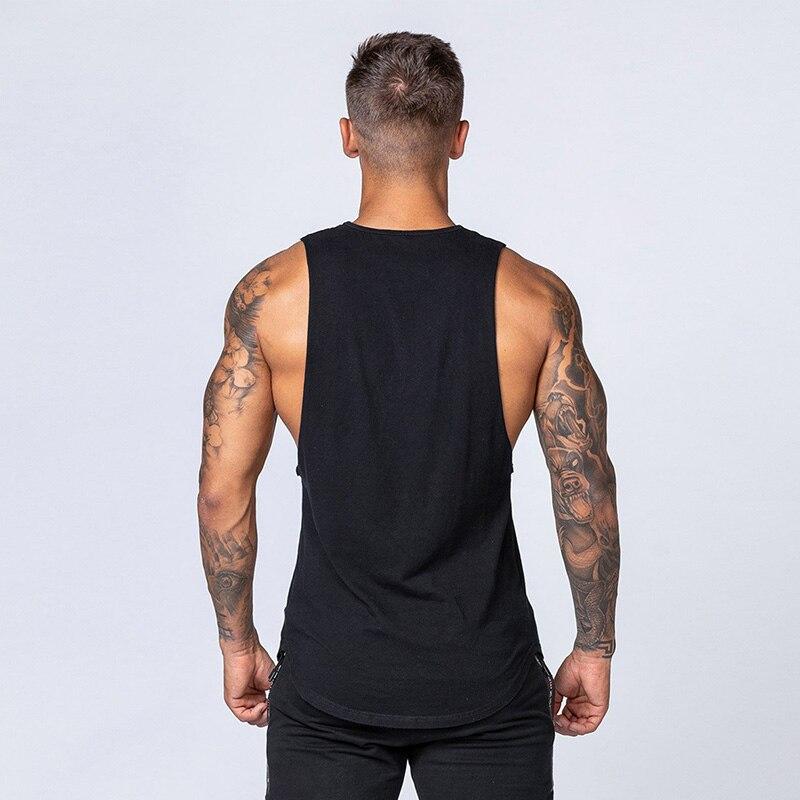 Vest Muscle Sleeveless Sportswear Undershirt Stringer Clothing Bodybuilding Workout Singlets Gym Cotton Fitness Mens Tank Top