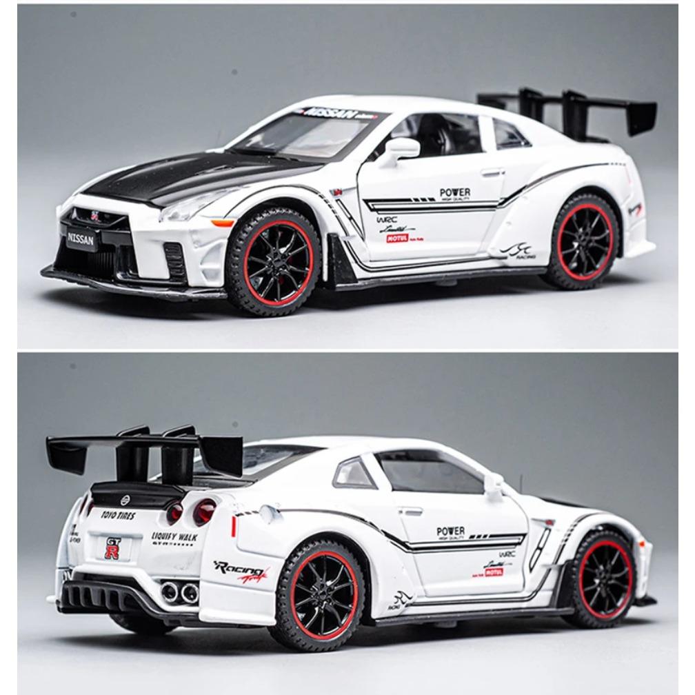 1/32 Nissan Skyline Ares GTR R34 R35 Alloy Sports Car Model Diecast Metal Toy Vehicles Car Model Simulation Collection Kids Gift