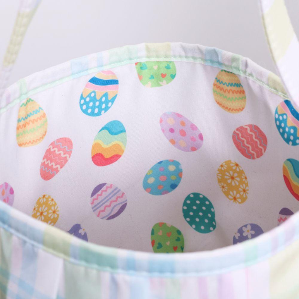 Empty Design Bunny Bucket Pom-Pom Tail Rabbit Basket Children Easter Easter Bunny Basket Kids Gift