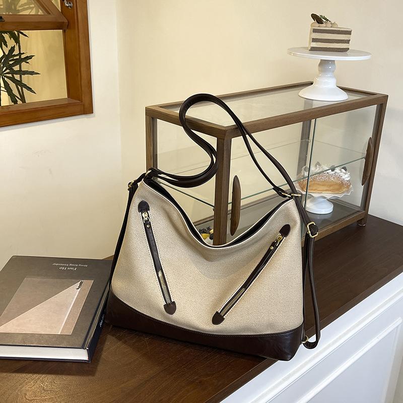 Large Capacity Women's Bag Bucket Bag Fashionable Versatile Texture Commuter Shoulder Messenger Bag Tote Bag