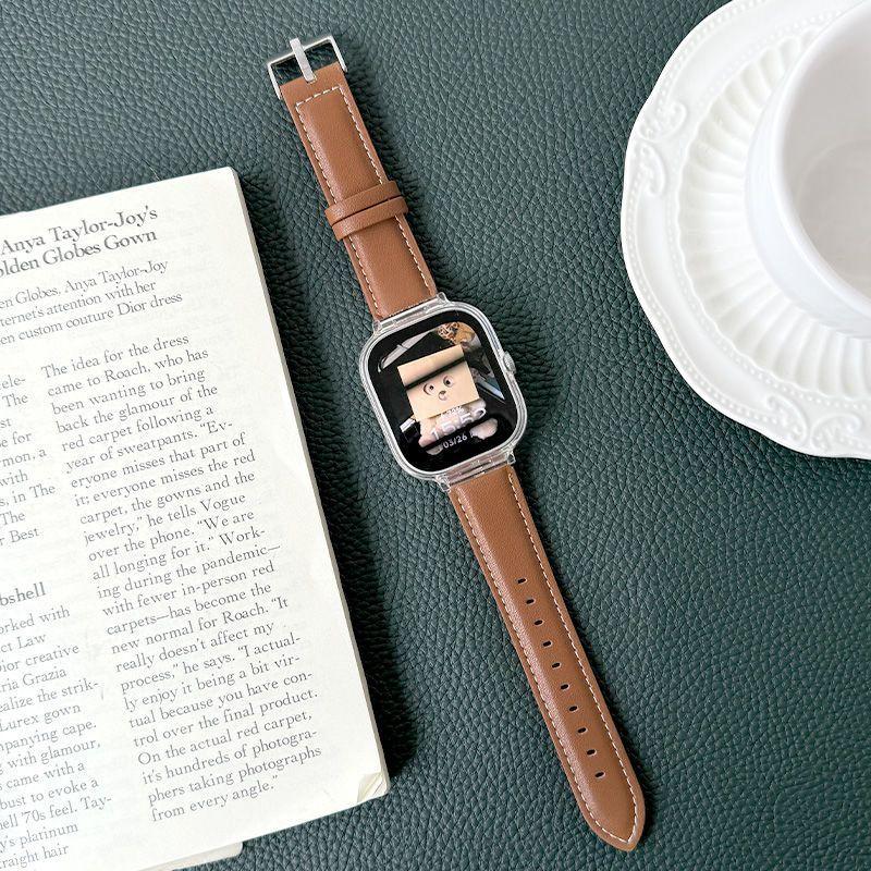 Ремешок из натуральной кожи для часов Redmi Watch 4/5 — прочный ремешок для часов с пряжкой и заостренным концом, сменный на запястье для часов Redmi Watch 4/Redmi Watch 5