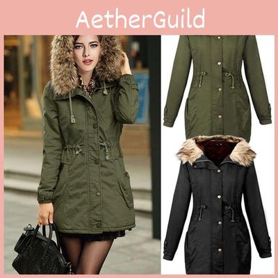 Женская хлопковая утепленная зимняя куртка-пуховик, утолщенная и теплая длинная парка для холодной погоды