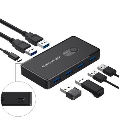 Переключатель USB 3.0 для принтера, сканера, мыши, клавиатуры, 4 устройства, USB-переключатель