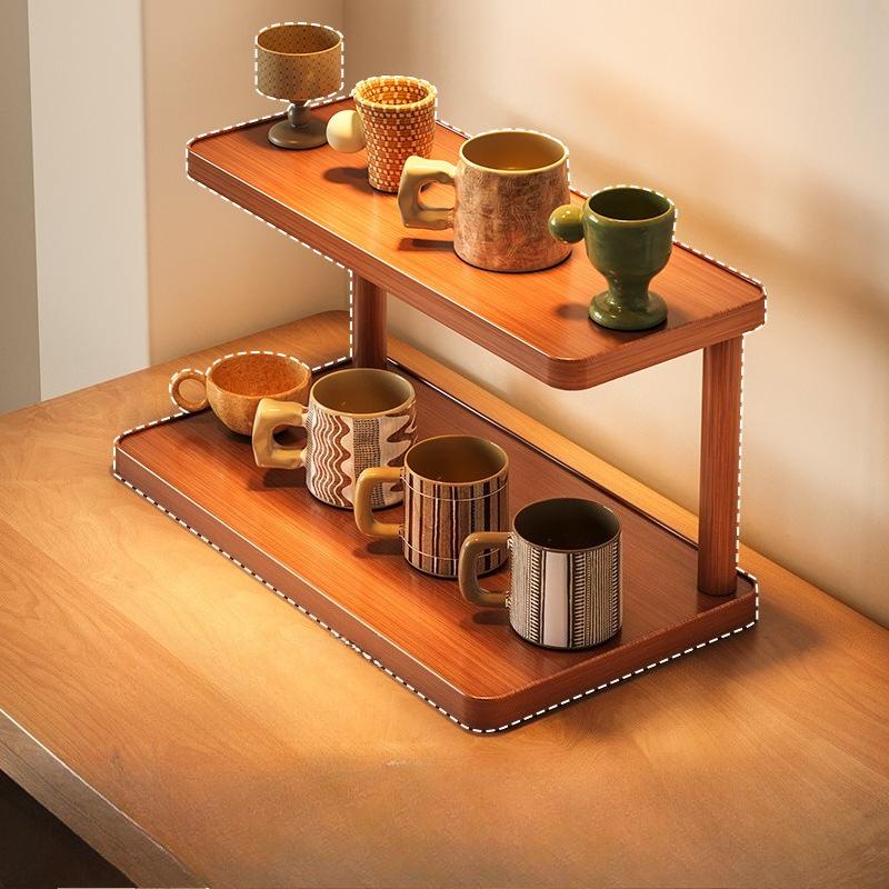 1PC cup holder, shelf, dining table, countertop, cup storage, desktop tea cup, water cup, coffee cup, tea set, finishing and display shelf
