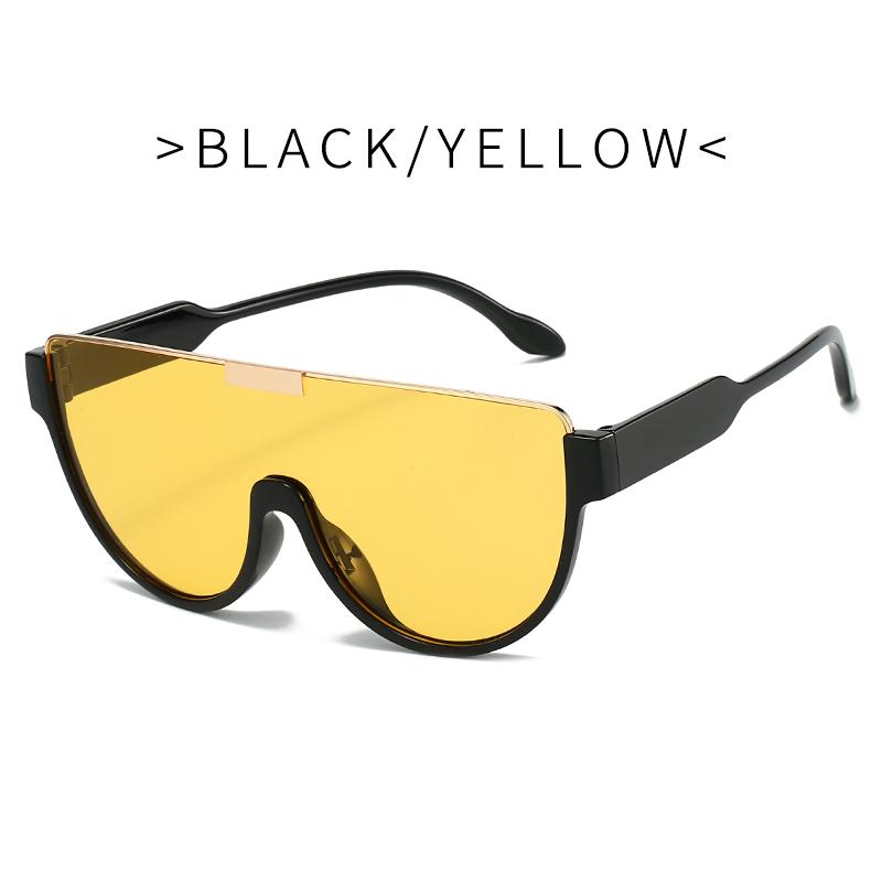 RUISIMO Vintage Semi-round Sun Glasses Women Fashion Monoblock Outdoor Goggle Shades Ins Trending New Design Sunglasses