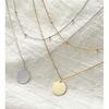 Layered Disc Pendant Choker Necklace For Acsergery Women Girls 925 Sterling Silver 18k Gift