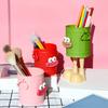 Pen Holder Retro Sausage Mouth Design Cartoon Shape Pen Container Multifunctional Desk Organizer School Supplies