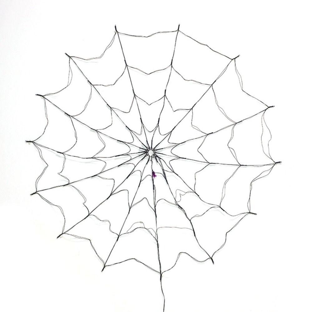 Creative Halloween LED Light String Funny Atmosphere Light Spider Web Light Prop Layout