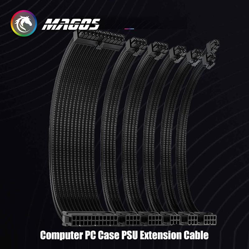 Кабель питания PSU 18AWG в оплетке / 24-контактный ATX / 4+4-контактный EPS / 2 x 6+2-контактный PCI-E Удлинительный кабель PSU 30 см