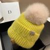 Iceland Flower and Youth Winter Fox Hairball Knitted Hat European and American Cold Warm Rabbit Hair Wool Hat Female