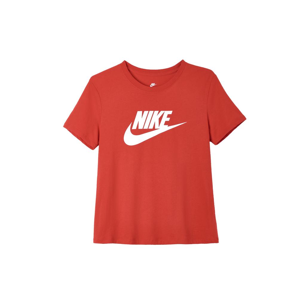 Nike Sportswear Essentials Series Clean Comfortable Skin-Friendly Letter Short Sleeve T-Shirt Women Tops Red DX7907-657