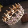 Baroque Round Crown Alloy Headwear Birthday Crown 18-Year-Old Adult Ceremony Crown Queen