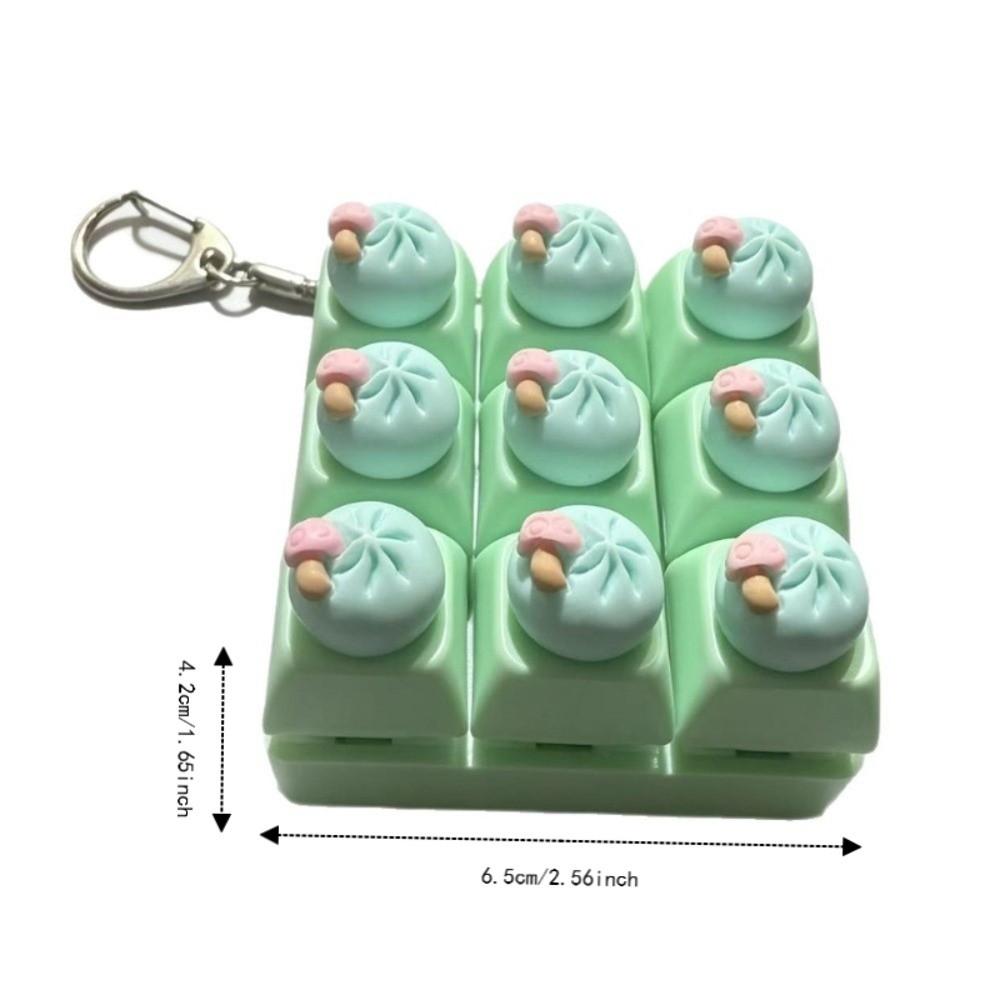 9 Button Fidget Keychain Dumpling Finger Keyboard Pendant Mini Keyboard Keychain Pass The Time