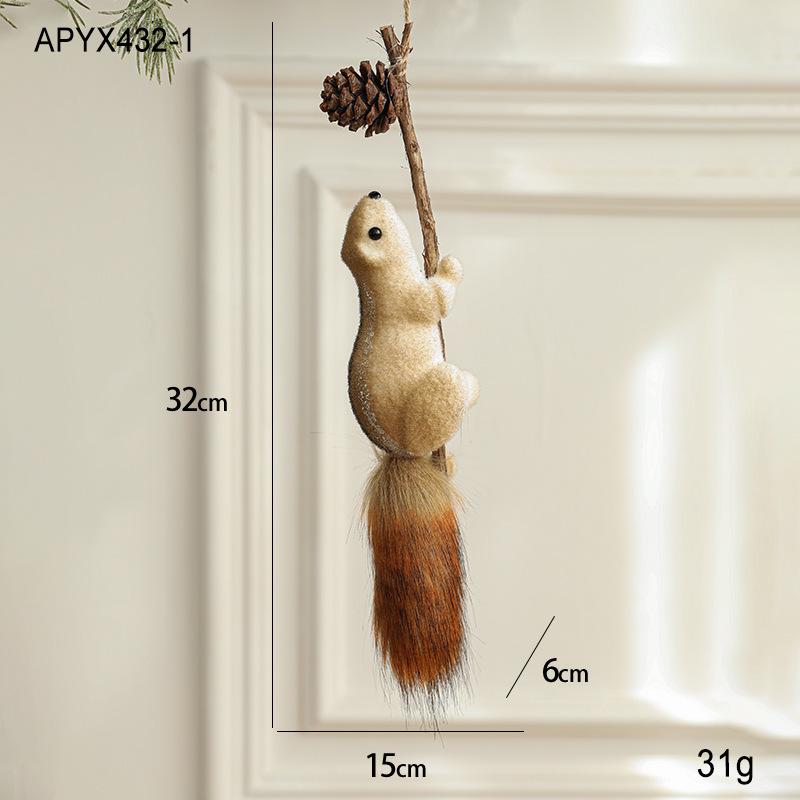 Foam Cartoon Squirrel Christmas Tree Ornament Pendant