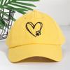 Soft Top Casual Sunshade Baseball Caps All-Match Cute Love Paw Print Wide Brim