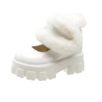 Мода 2024 Новые Зимние Женские Ботинки на Высоком Каблуке Повседневная Уличная Обувь на Толстой Подошве Босоножки с Открытым Носком и Рыбьим Ртом Высокие Женские Ботинки