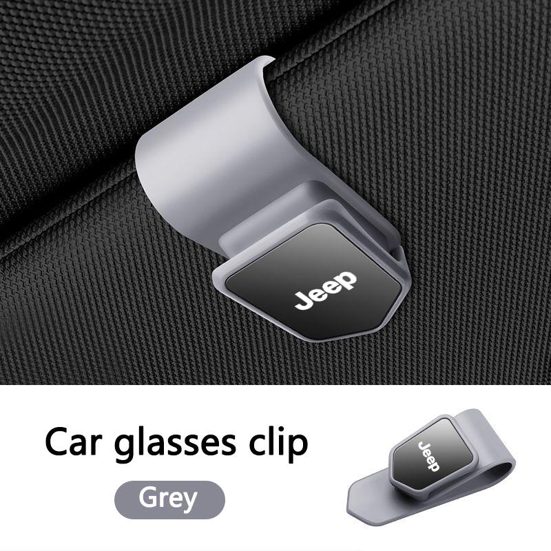 For Jeep Car Interior Sun Visor Glasses Holder Sunglasses Eyeglasses Clip For Jeep Renegade Compass Grand Cherokee Wrangler j