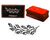 Printtoo Decorative Floral Branch Rectangular Wooden Rubber Stamp Block