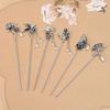 Vintage Butterfly Flower Tassel Hairpin for Qipao and Hanfu - Alloy Buyao Hair Accessory for Women