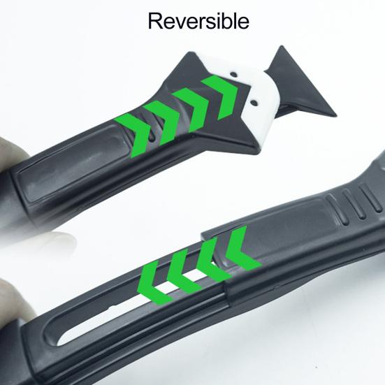 Glue Scraper Metal Spatula Head High Hardness Wear-Resistant Detachable Rubber Head Flexible Replacement 3-in-1 Shovel Scraper Angle Tool