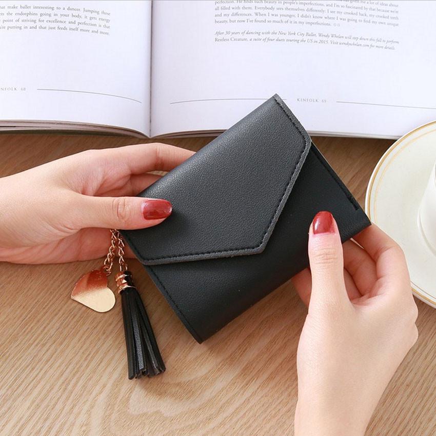 Women Wallet Mini PU Leather Womens Small Wallets and Purses Short Female Coin Purse Credit Card Holder Fashion Coin Purse CLE