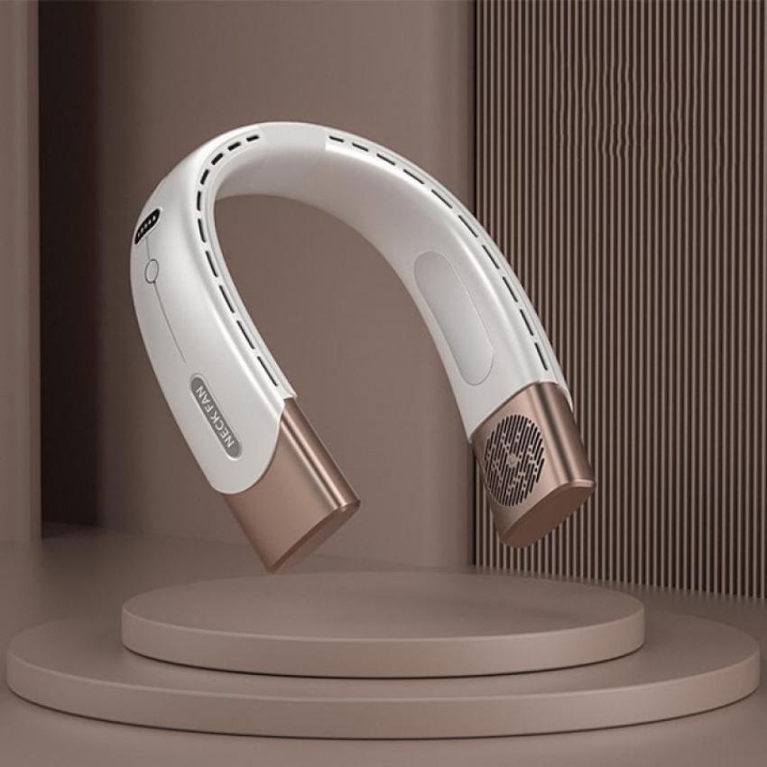 4000mAh Portable Neck Fan Electric Wireless FAN Hanging Rechargeable Mini Ventilador Cooling USB Bladeless Mute Fans for Indoor Outdoor Sports