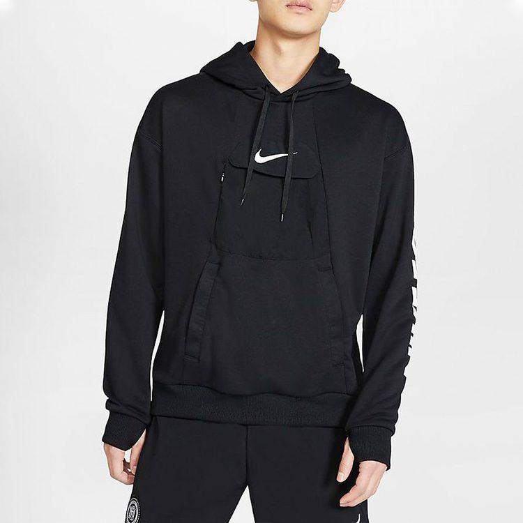 Nike Толстовки Мужские Черные С Капюшоном Средней Посадки Обычные CJ2492-010