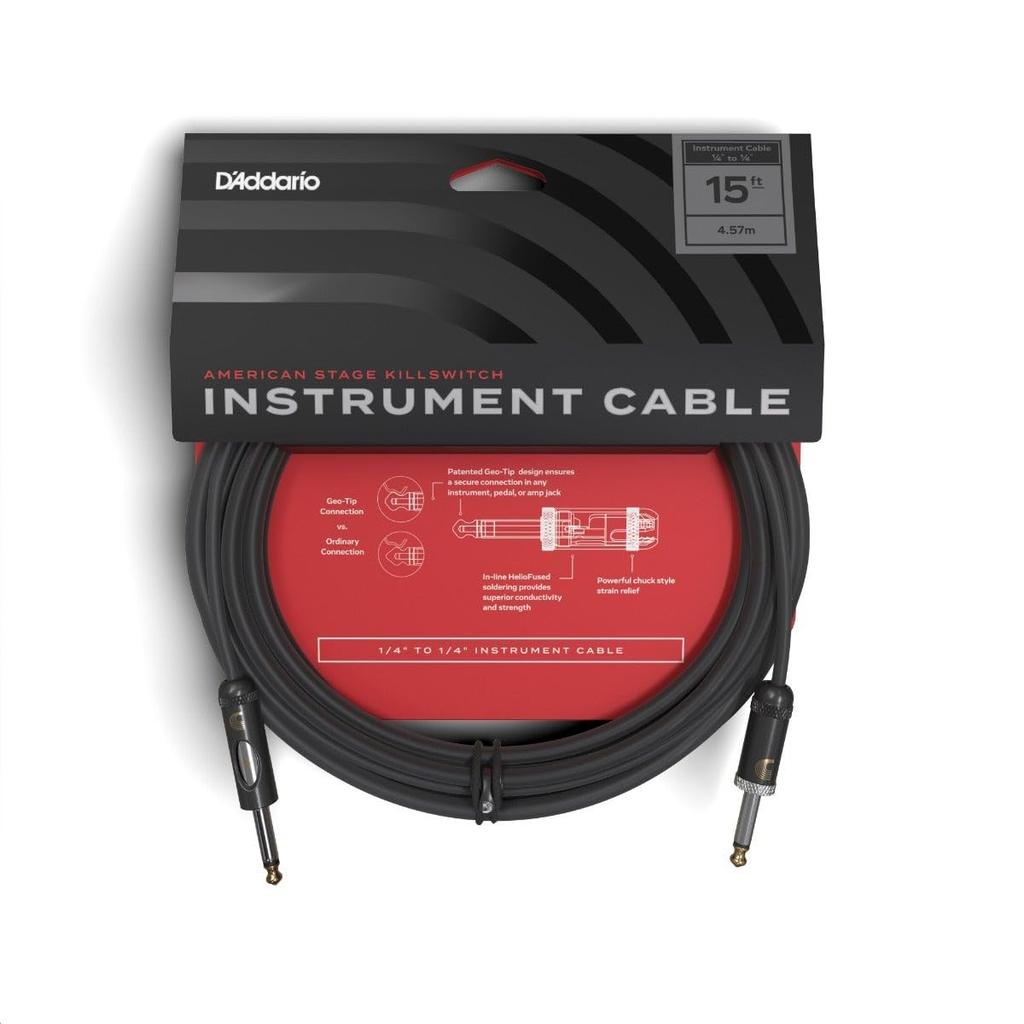 Американский сценический выключатель инструментального кабеля D'Addario PW-AMSK-15 (4,6 м СС) (Гитарный кабель)