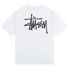 Stussy Летняя новая футболка с круглым вырезом из высококачественного хлопка 2025 года для мужчин и женщин, классическая футболка с буквенным принтом для пар