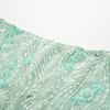 Kaslead New Women clothes Western Style Fashion Sexy Three-Dimensional Embroidery Mesh Sequined Flower Skirt
