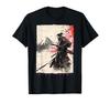 Japanese Samurai Fighter Ukiyo Samurai Sumi-e T-Shirt