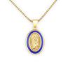Nidin Enamel Christian Virgin Mary Pendant Necklace 7 Colors Gold Plated  Handmade Choker Jewelry Accessories Gift Wholesale