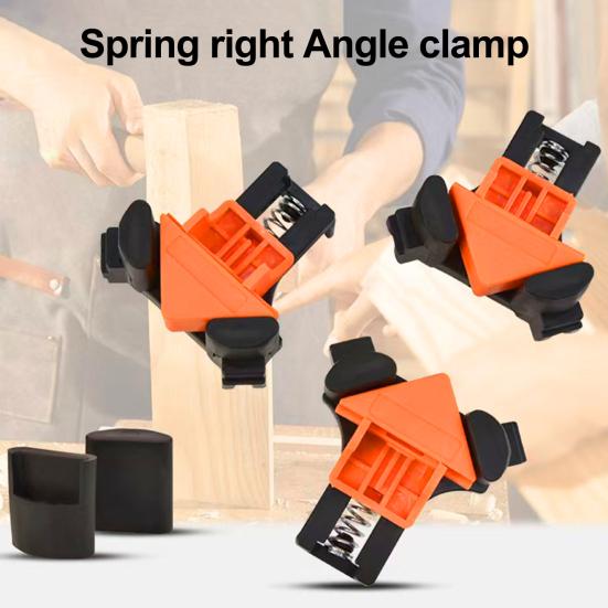 Yousheng 4 шт. 90-градусные угловые зажимы для деревообработки, регулируемый подпружиненный зажим, фиксатор, инструмент для столярных работ, сварки, изготовления шкафов