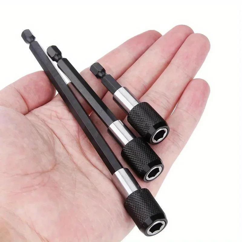 Magnetic Drill Bit Extension Holder 1/3pcs, Quick Release Universal Impact Driver Adapter, Durable Electric Tool Set