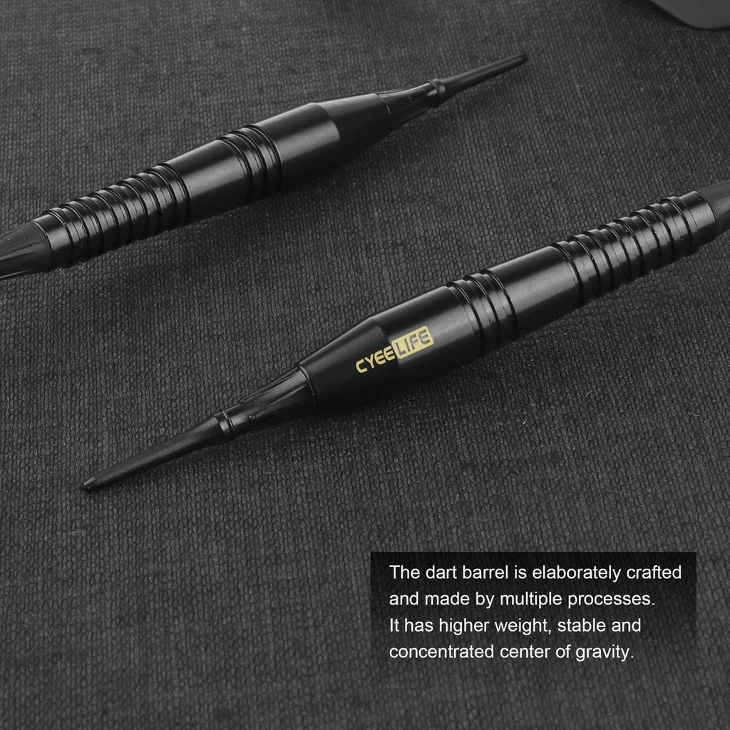 CyeeLife 16g Pure Copper Soft Tip Darts Set Case Holder 30 Tips Beginner Level Home Darts + + (Purple)