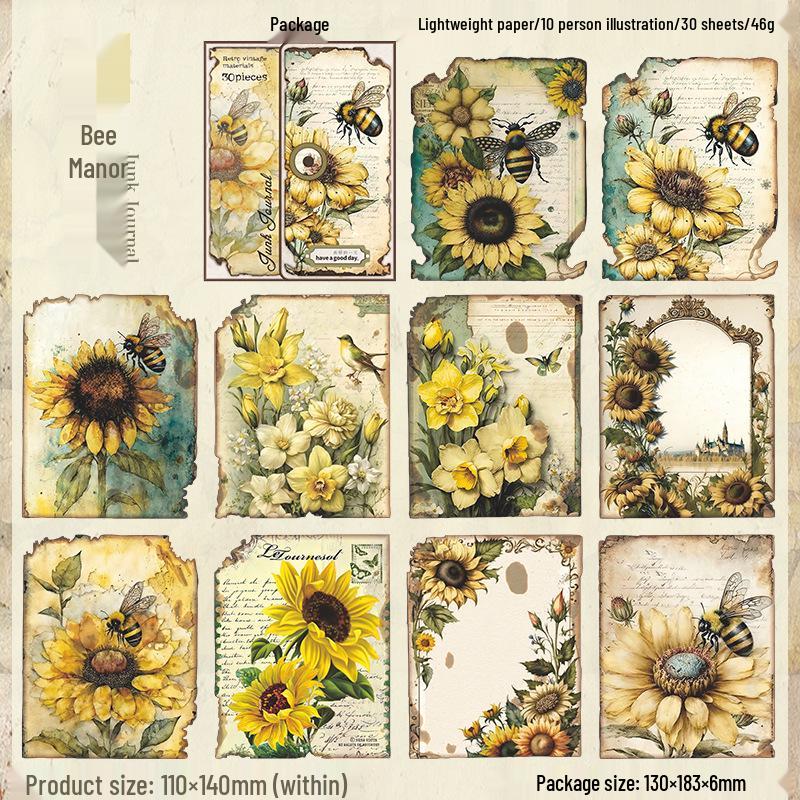 Beautiful Day Lost Garden Paper Series: 30 Art Collage Sheets, 6 Designs