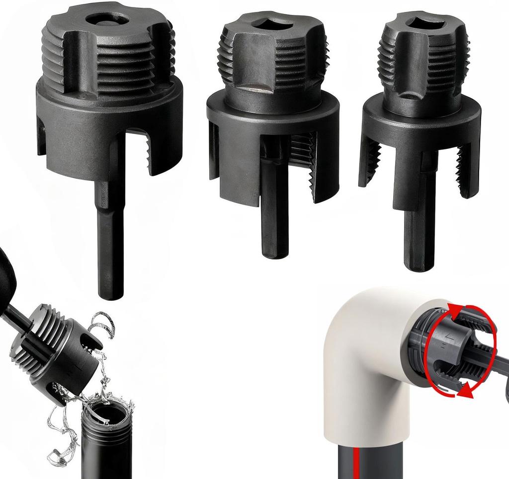 Integrated Pipe Threader Tool for PPR Water Pipes - Internal and External Threading, 4 & 6 Point Tappings