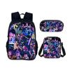 Backpack Cartoon Devil Anime Lightweight Travel Casual Backpack Laptop Bag School Bag Three-piece Set