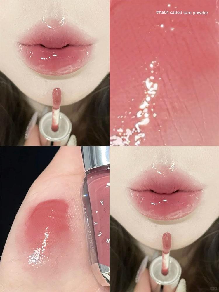 Foreverkey Lip Gloss Glass Lip Transparent Mirror Finish Lipstick Lip Glaze Fk Lip Essence Moisturizing and Nourishing for Women