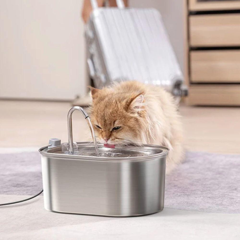 Stainless Steel Pet Water Dispenser Automatic Pet Water Drinker Smart Cat Water Fountain Dog