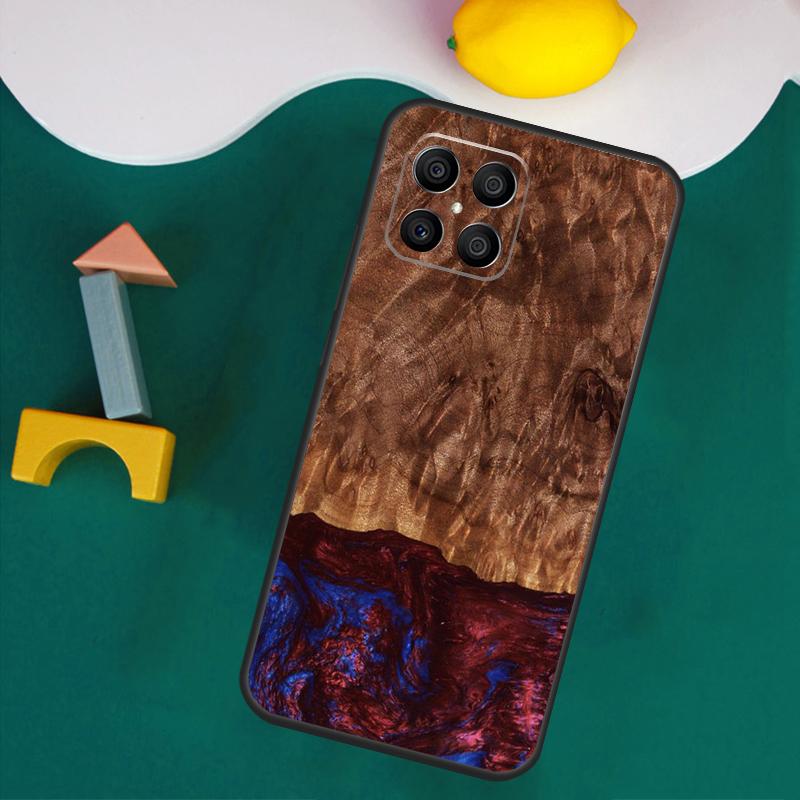 Кейс-путешественник из дерева и смолы для Honor 200 Pro 50 70 90 X9a X8a X8 X9 X8b X9c X9b Honor Magic 7 Lite 5 6 Pro Чехол
