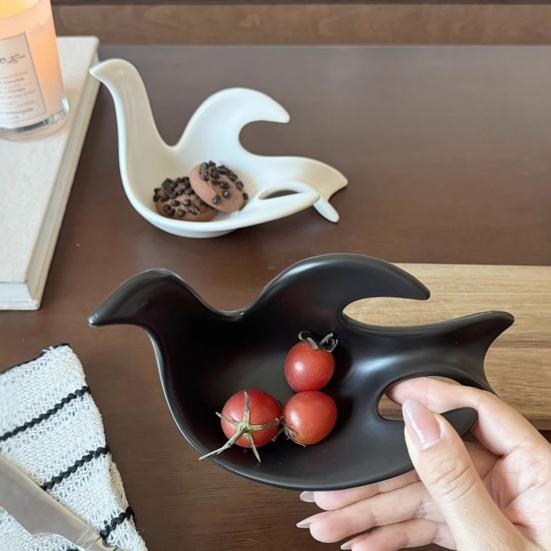 Керамическая тарелка для соуса, креативная милая тарелка для приправы в виде голубя, мультяшная тарелка для макания, тарелка для закусок, кухонные принадлежности