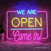 Акриловая неоновая USB-вывеска с буквой для бара «Открыто»