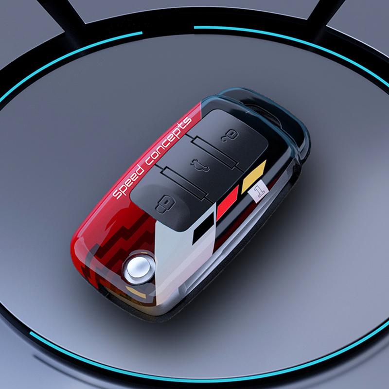 Защитный чехол для ключа автомобиля для Volkswagen Polo Passat B5 Golf 4 5 6 MK5 MK6 Eos Bora Beetle TSI Новый карбоновый ABS чехол