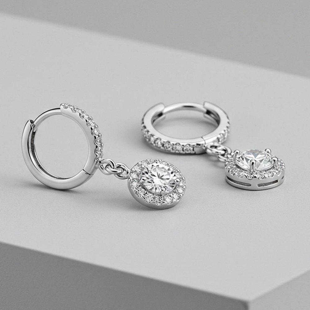 Maison De She Moissanite Earrings Wrap Diamond Shine Drop