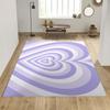 Purple Rug Modern Abstract Rug Living Room Colorful Heart Carpet Popular Carpet Purple Bedroom 70S Aesthetic Decorative Rugs