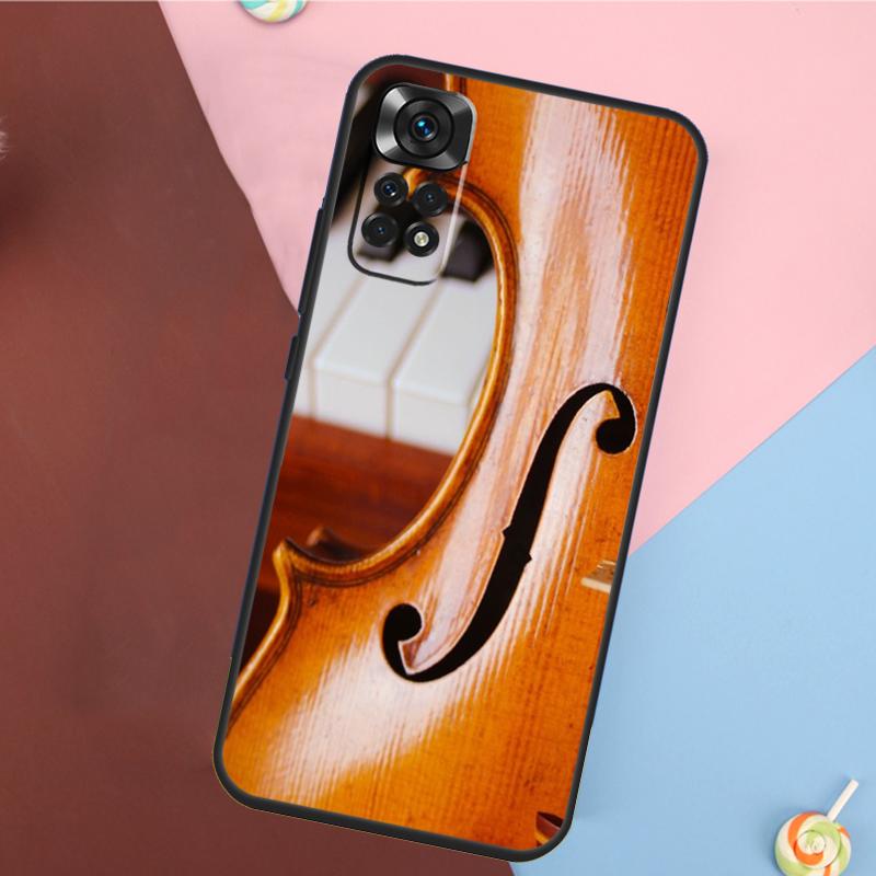 Крутой музыкальный чехол-скрипка для Xiaomi Redmi Note 13 Pro 14 12 11 9 10 9S 10S 11S 12S Redmi 10C 12C 13C 14C
