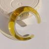 Solid Color Cuff Wide Bracelet Transparent Retro  Hand Ring Unique Acrylic Open Bangle  Gift