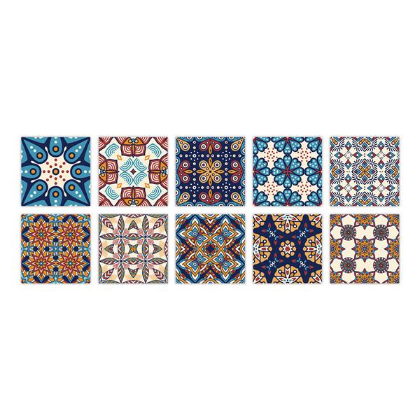 PVC Self-adhesive Sticker Waterproof DIY Tile Sticker Furniture Bathroom Kitchen Wall Stickers Removable Tile Stickers